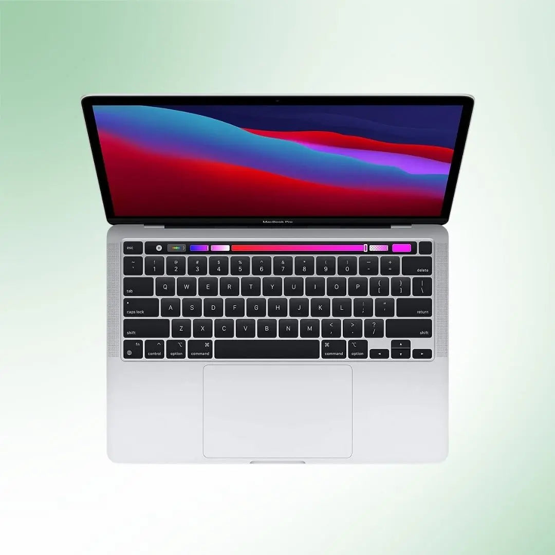 Macbook Pro 13,3'' Intel 2019 sølv oppefra
